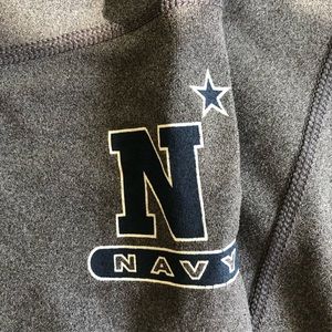 Under Armor USNA gray yoga pants, wide leg